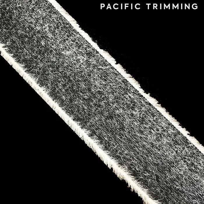 1 7/8 Inch Faux Fur White and Grey Elastic