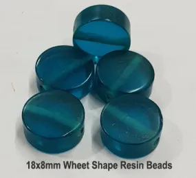 10 Pcs Pack Size about 18x8mm Wheel Shape Resin Beads Limited Quantity