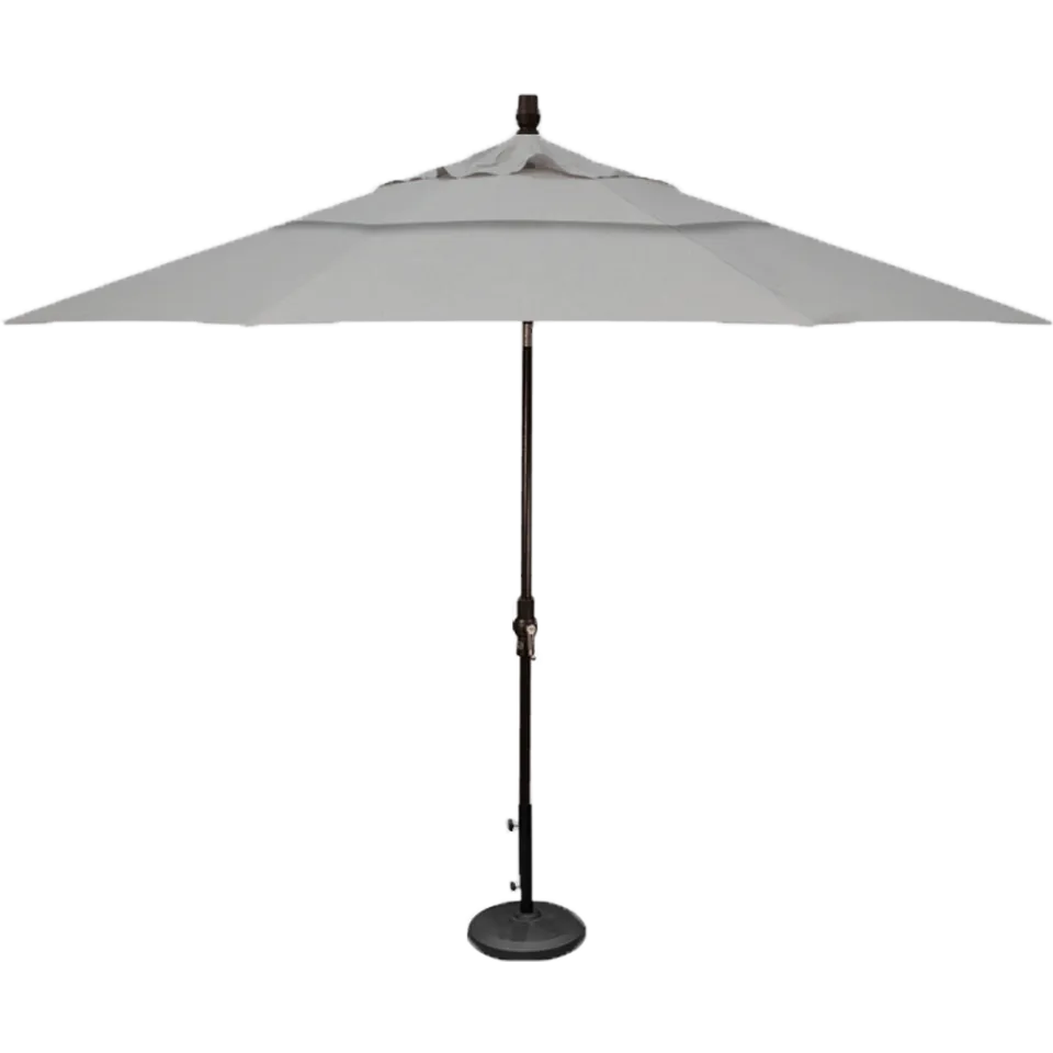 11' MARKET UMBRELLA, CAST SILVER