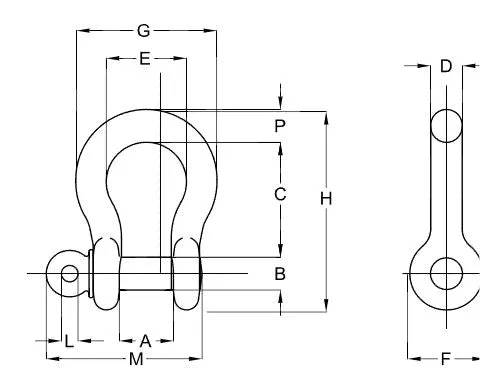 1/4" Screw Pin Anchor Shackle - 10 Pack