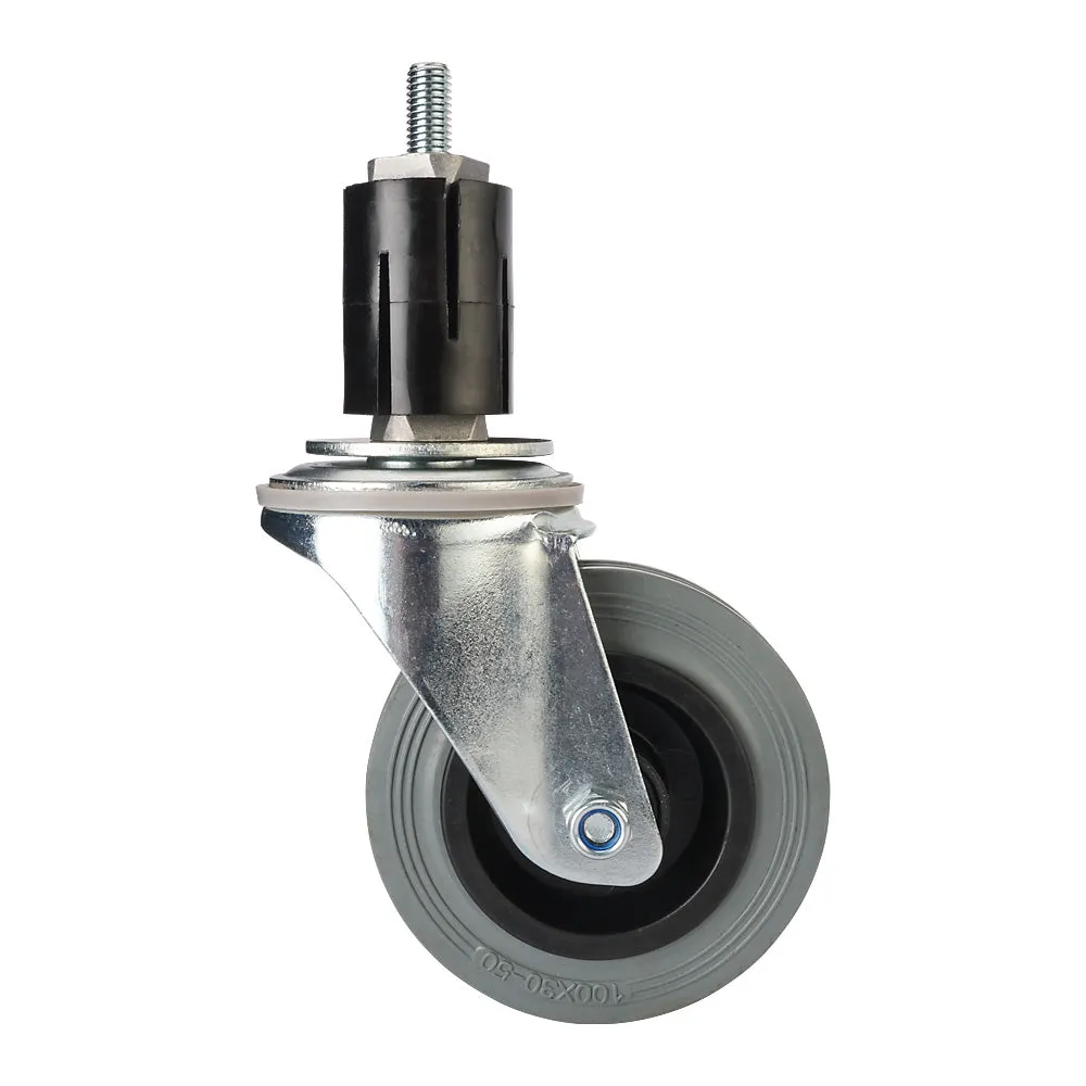 75kg Rated Swivel Castor Wheel For 48.3mm Tube