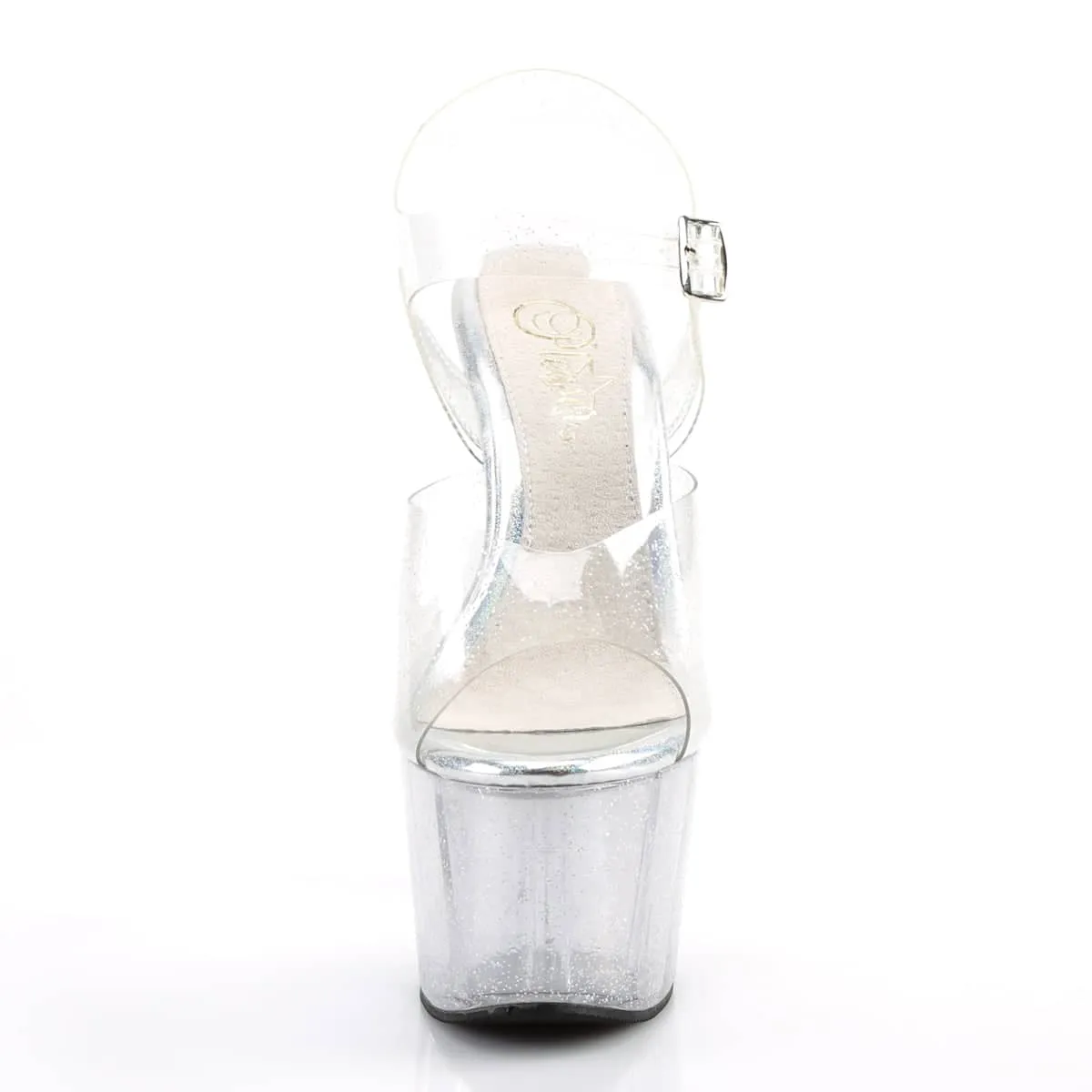 ADORE-708MMG Clear Ankle Peep Toe High Heel