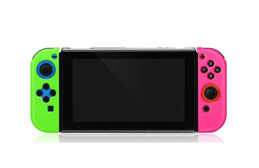 AKITOMO NSW JOY-CON (L/R) SILICON COVER GREEN/PINK (AKSW-107GP)