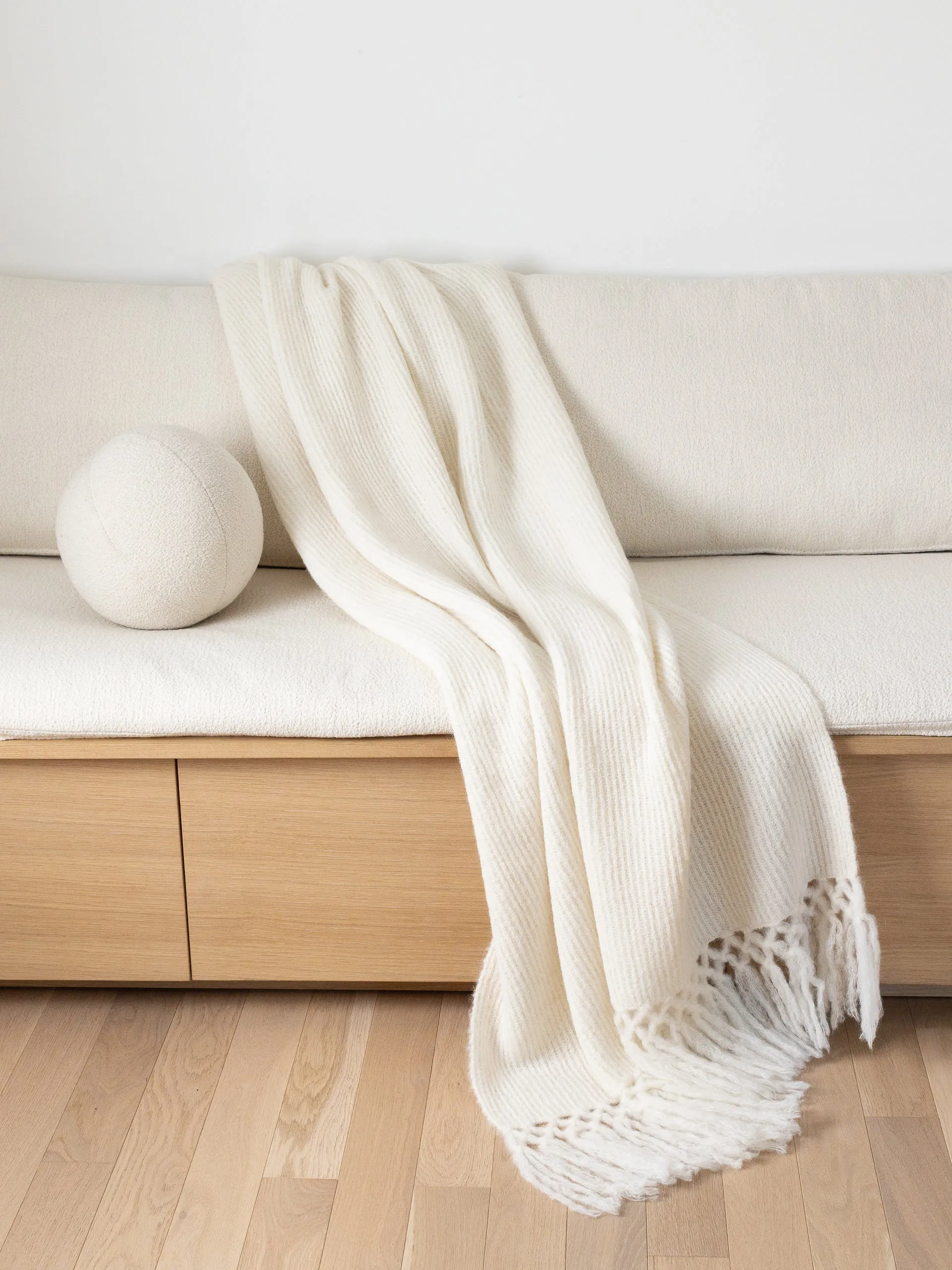 Alpaca Latierra | Latierra Cama Throw- Ivory