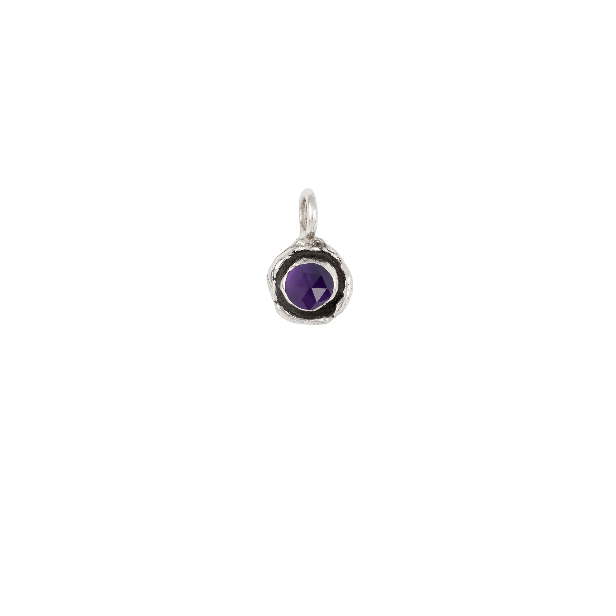 Amethyst Faceted Stone Talisman Charm