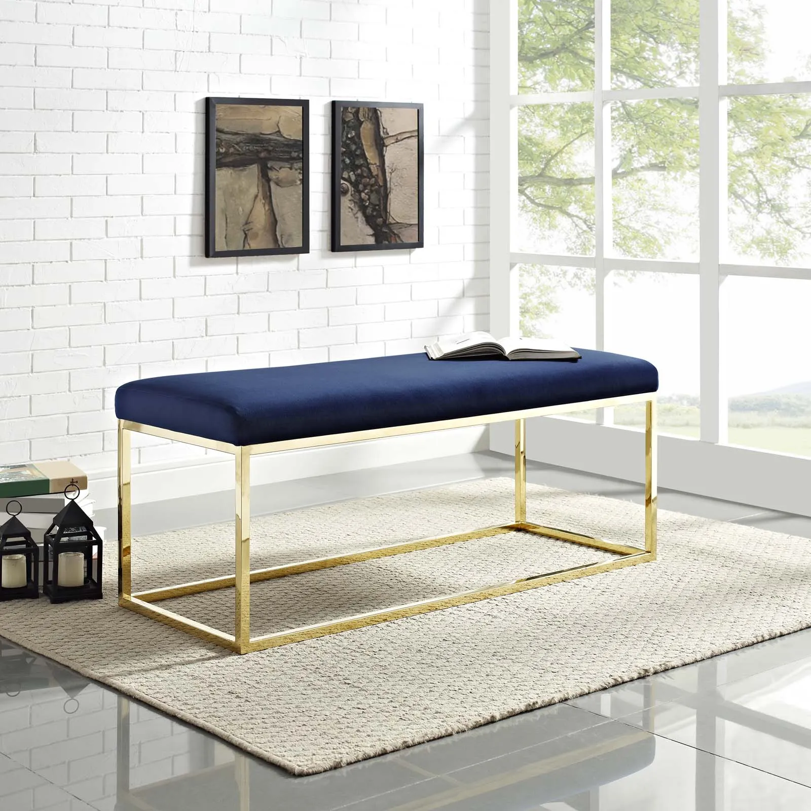 Anticipate Fabric Bench by Modway