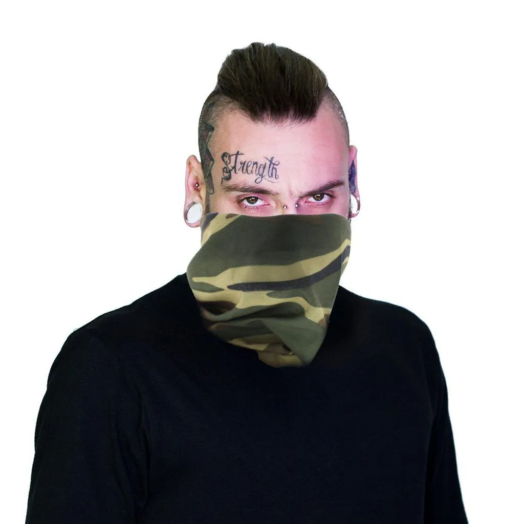 Army Jaw Face Mask Covering - Cam