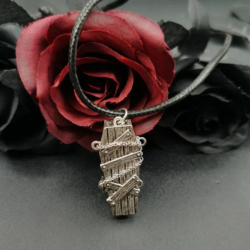 Black Coffin Rope Necklace