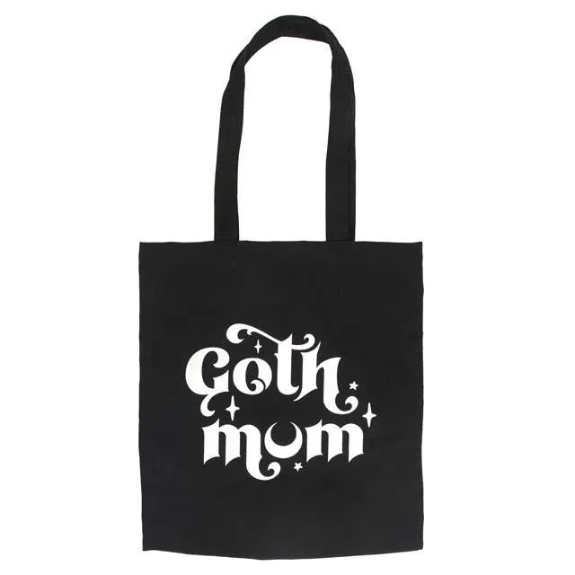 Black Goth Mum Mom Polycotton Tote Bag