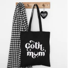 Black Goth Mum Mom Polycotton Tote Bag