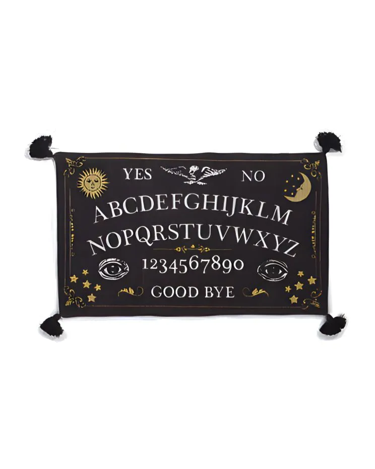 Black Ouija Talking Board Scatter Rug