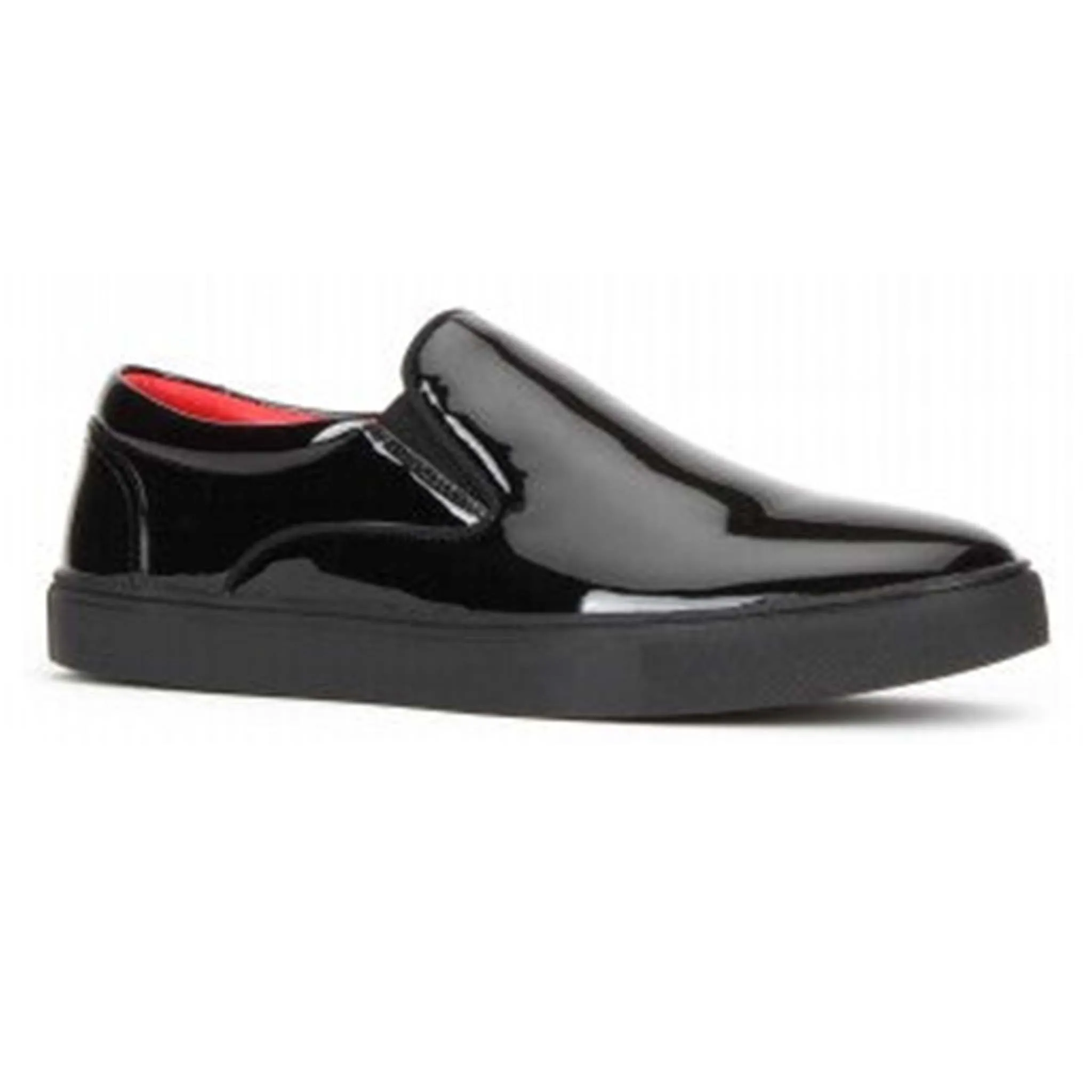 Black Patent Slip On Sneaker