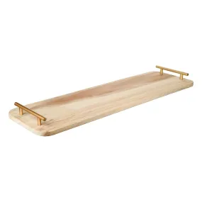 BOARD Rectangle Acacia with Brass Handle 65x20cm