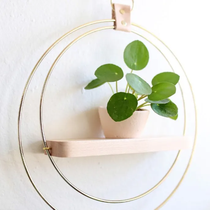 Braid & Wood Plant Shelf gold (Classic Shimmer)