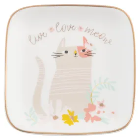 Ceramic Trinket Dish - Small Cat