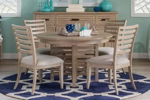 Coastal Sand 5-Pc 48" Round Dining Set