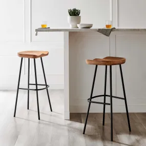 Concord Backless Wood Bar Stools - Set of 2 by Modway