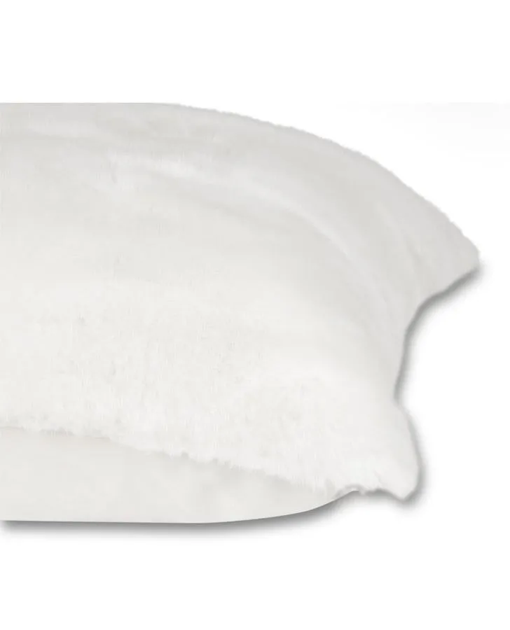 Dartmoor White Faux Fur Cushion