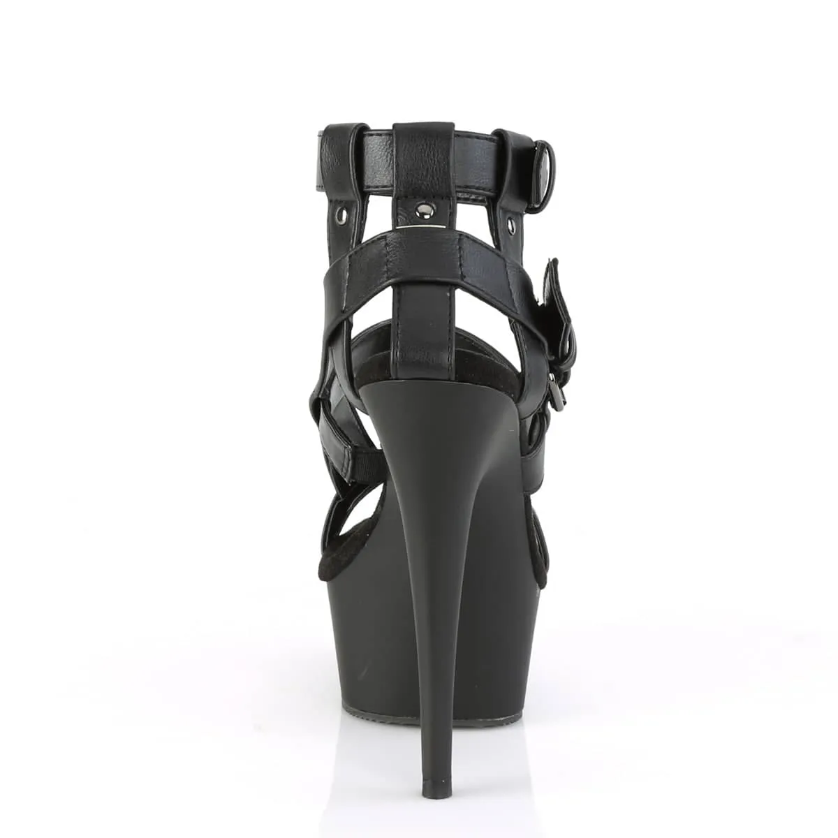 DELIGHT-637 Black Ankle Sandal High Heel