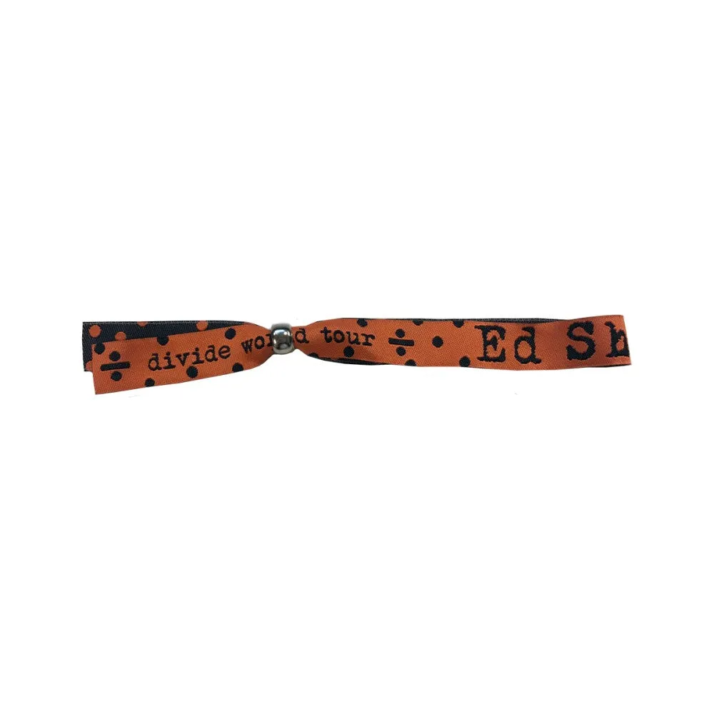 Divide World Tour Fabric Wristband Orange