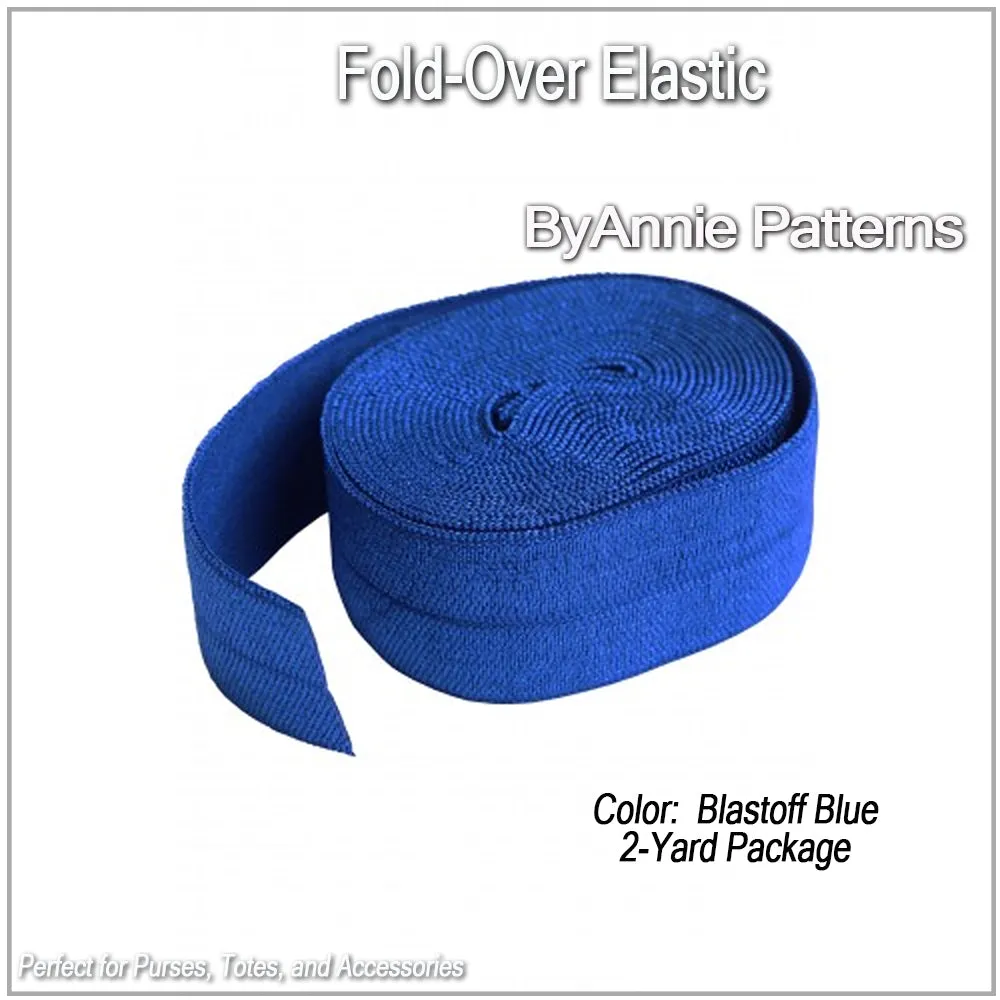 Fold-Over Elastic - 20mm - 2 Yards - Blastoff Blue