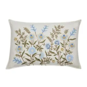 Freya Embroidered Natural Cushion