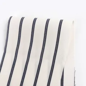 Hairline Pinstripe Cotton Twill - Ink