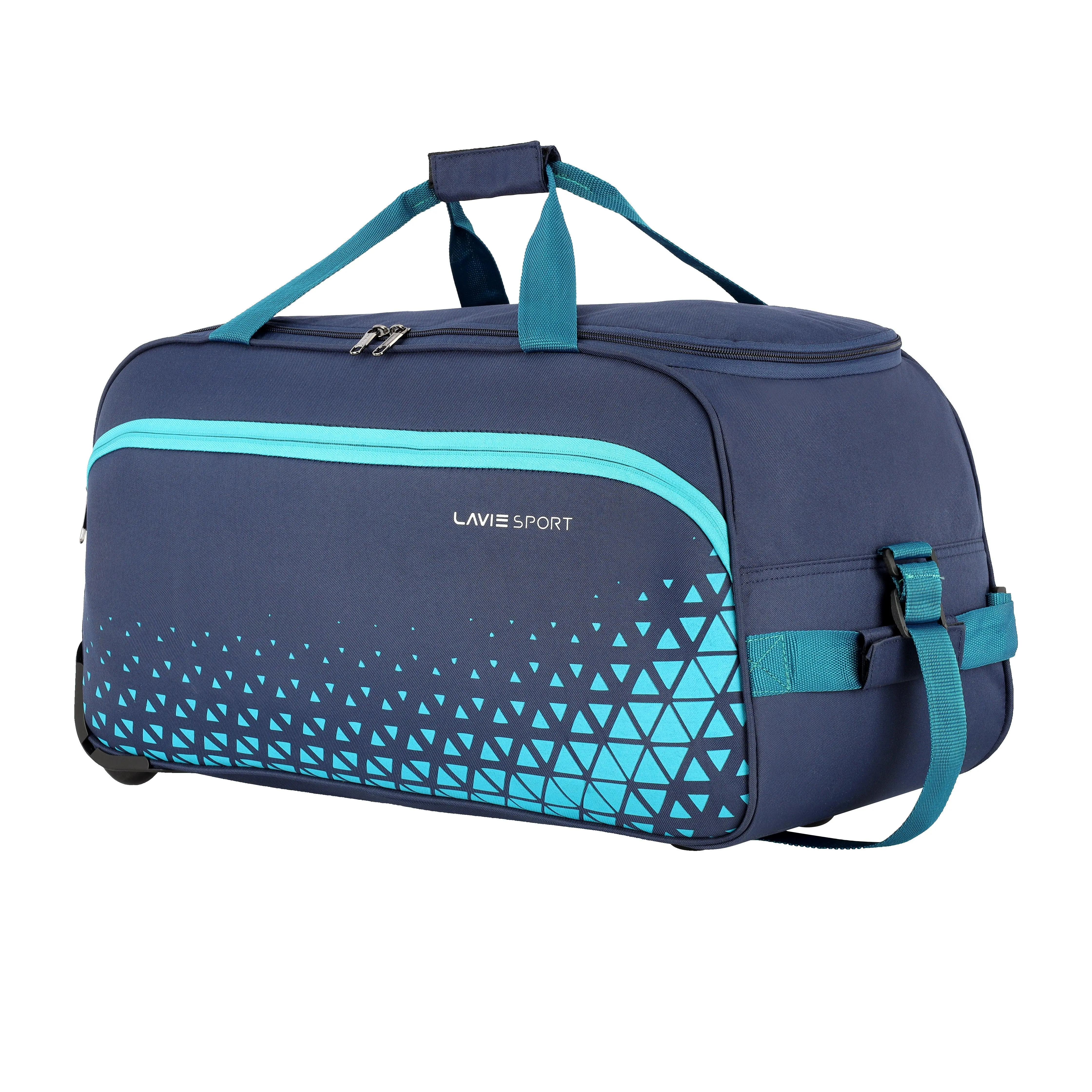 Lavie Sport Roar M Large Size 62 cms Wheel Duffle Bag | 2 Wheel Duffle Bag Navy