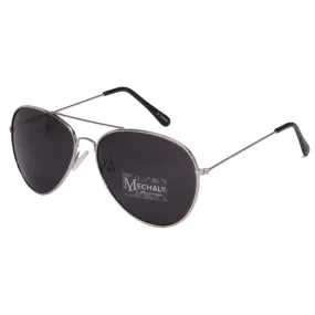 Mechaly Aviator Style Silver Sunglasses