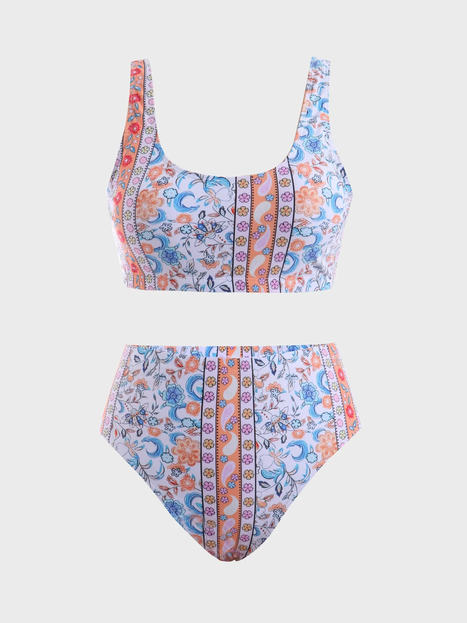 Midsize Flowers Keep You Flattering Bikini