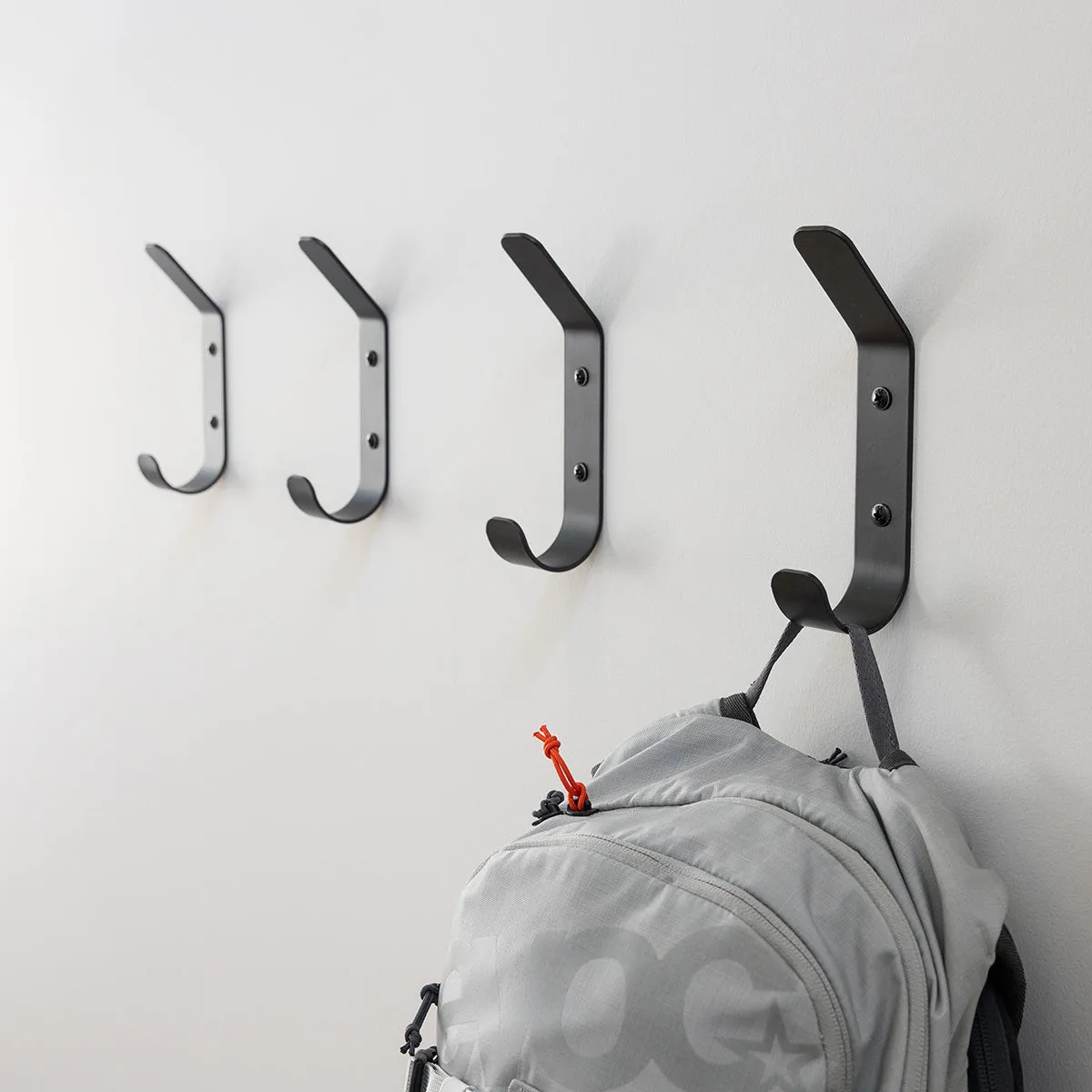 OUTLET | Crozet Multipurpose Wall Hooks | 4-Pack | Black