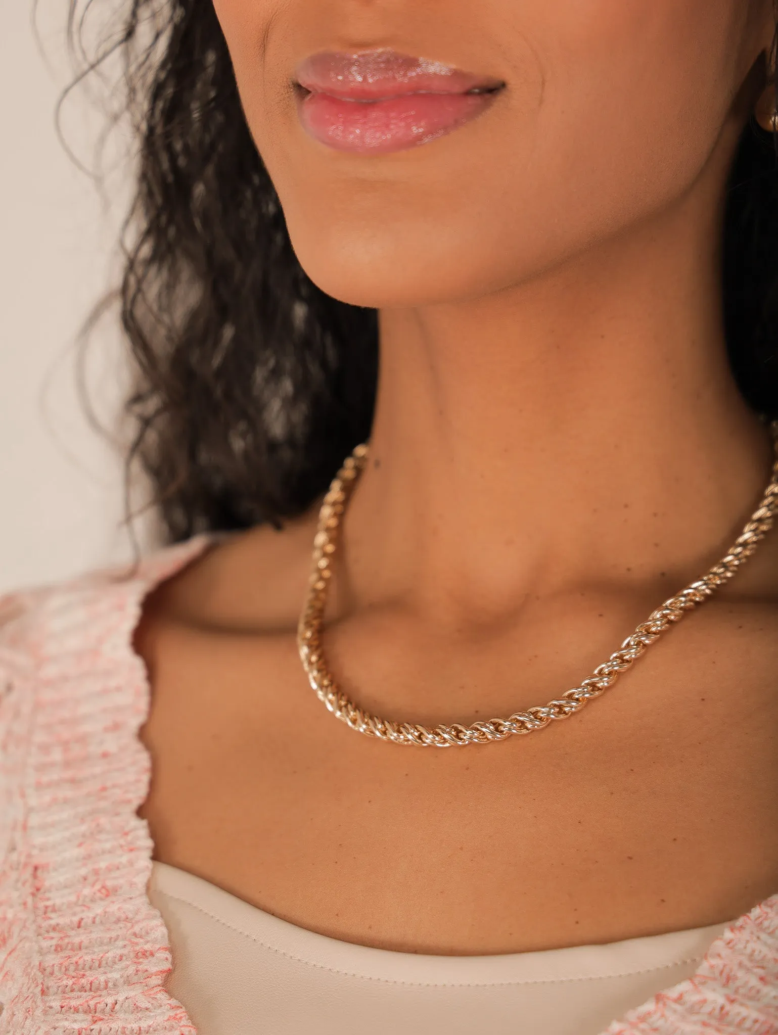 Short Line Chain Necklace