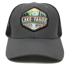 Souvenir Ball Cap Tahoe Emerald Bay Diamond Badge Trucker Mesh Back, Lake Tahoe