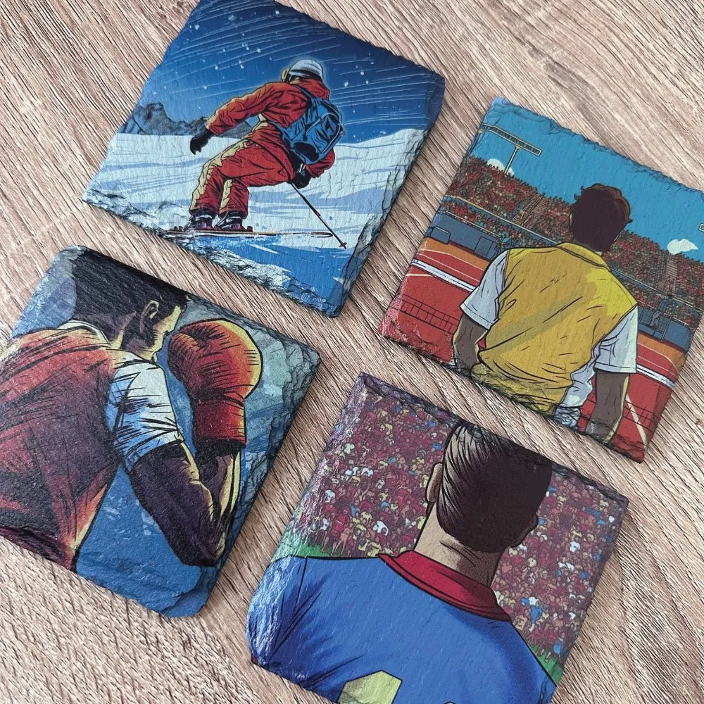 Sport Slate Coasters - Kayaking